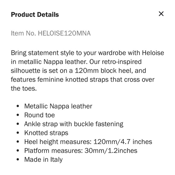 Gold Metallic Nappa Leather Platform Sandals - Picture 9 of 14